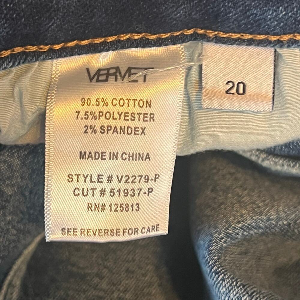 Vervet Plus Size High Rise Button Fly Boyfriend Jeans.  Size 20 - Picture 5 of 7